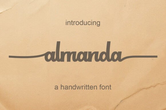 Almanda: A Handwritten Script Font for Makers