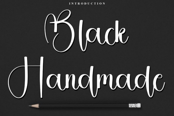 Black Handmade Font for Modern Web Design