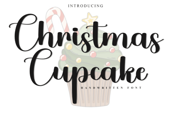 Christmas Cupcake Font for Editorial Design