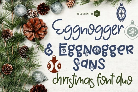 Eggnoger Duo Font for Cozy Winter Crafts