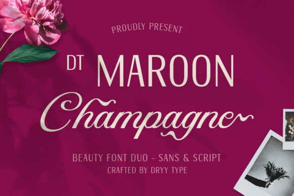 Elevate Your Brand with Dt Maroon Champagne Font