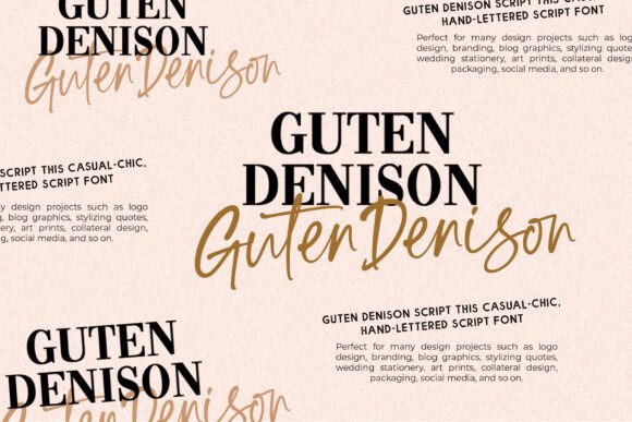 Guten Denison: A Script Font for Modern Campaigns