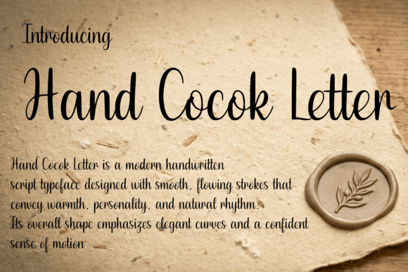Hand Cocok Letter Font for Makers