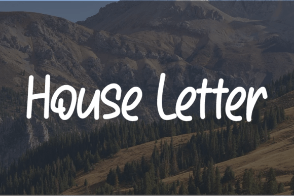 House Letter Font for Handmade Branding