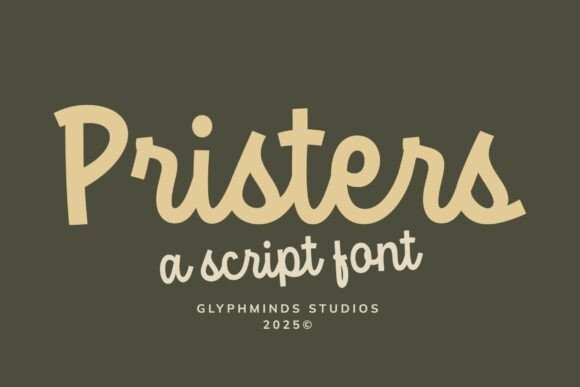 Pristers Script Font for Small Business Branding