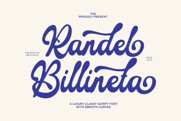 Randel Billineta Font for Modern Vintage Campaigns