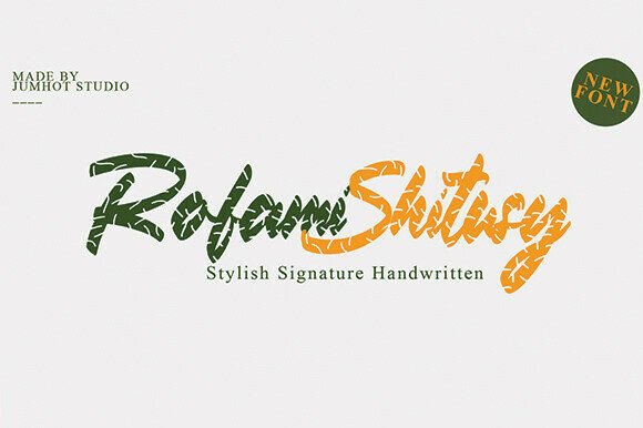 Rofamy Shitusi: A Tropical Script Handwritten Font for Editorial Design