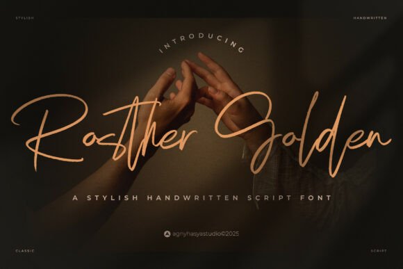 Rosther Golden: A Refined Script Font for Editorial Design