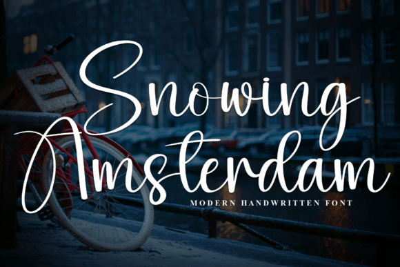 Snowing Amsterdam Script Font for Crafters