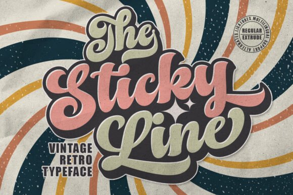 The Sticky Line Font for Polished Brand Identity