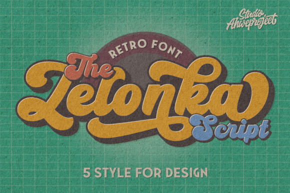 Zelonka: A Bold Retro Script Font for Editorial Design